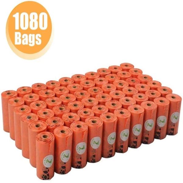 Sacos saco de cocô de cachorro 1080 contagens verde laranja preto rosa sacos de cachorro bolsas caca perro saco de cocô de cachorro de estimação produtos petshop para cães