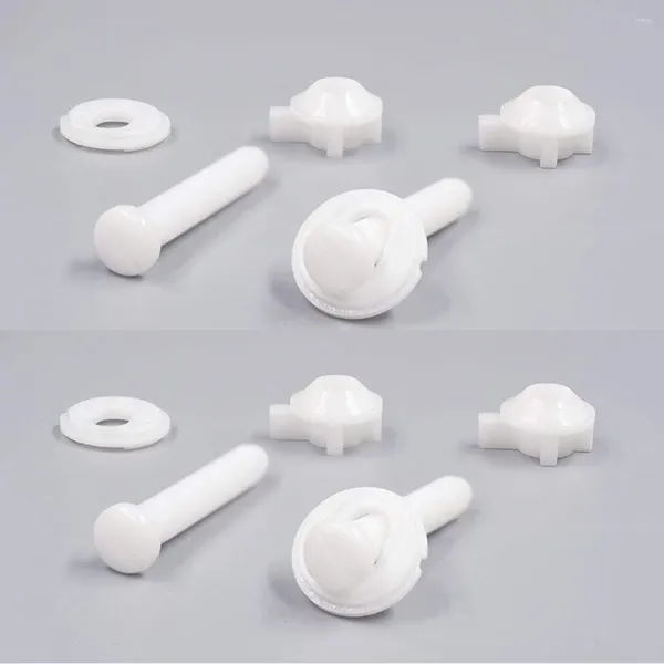 Coprisedili per WC Kit di riparazione da 2 pezzi Cerniere Raccordo inferiore Bulloni Viti Coppie per bagno Accessori per superfici lisce in plastica premium