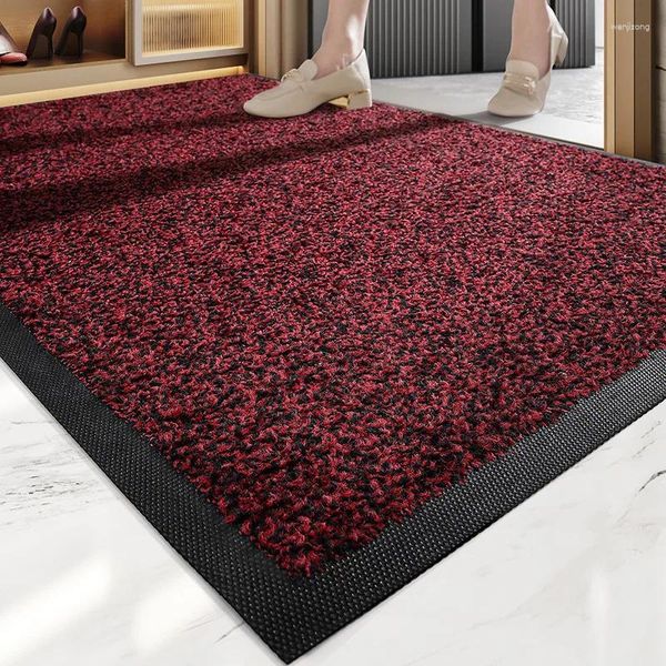 Teppiche Moderne einfache Staubentfernung Tür Bodenmatte Teppich Haushalt Zuhause verschleißfester Reibfuß Schaben Sand rutschfest