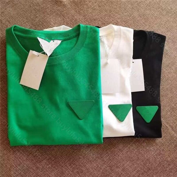 T-shirt moda uomo e donna Designer Bv Marchio famoso Bottegavenetatops Triangolo Classico Verde Pelle Standard Puro cotone Manica corta Girocollo Sht7