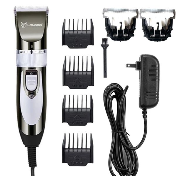 Grooming profissional de alta potência 12v elétrica pet clipper máquina corte cavalo coelhos gato cão cortador barbeador animais aliciamento trimmer