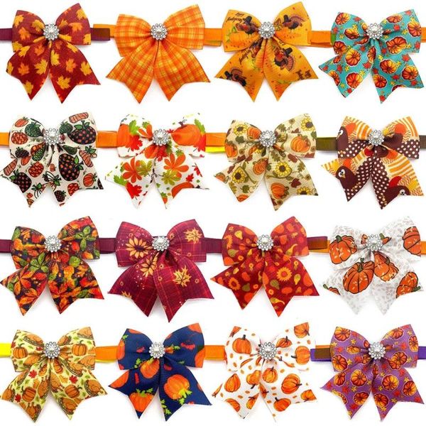 Abbigliamento per cani Autunno Papillon per animali a forma di acero Stile Papillon per gatti Cravatte Colletto Decorazione autunnale Accessori per toelettatura