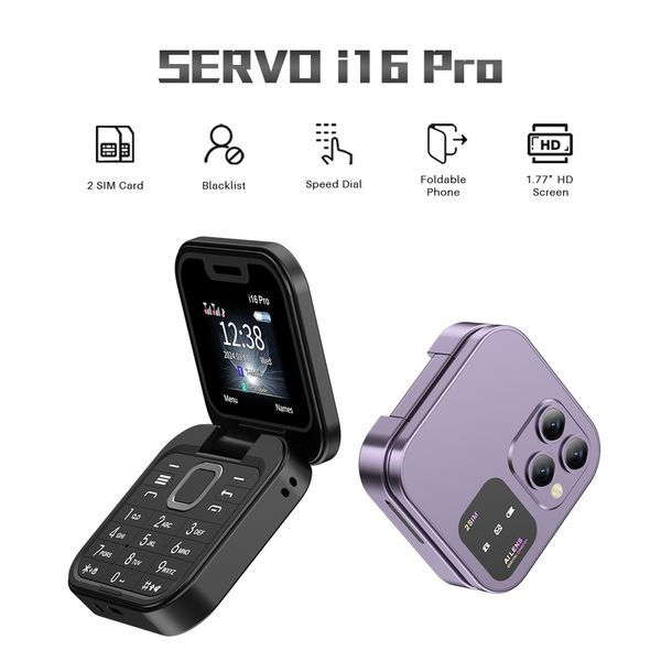 Comércio exterior transfronteiriço Mini telefone móvel para idosos com recurso dobrável telefone com recurso flip telefone com cartão duplo bolso para idosos máquina de espera móvel