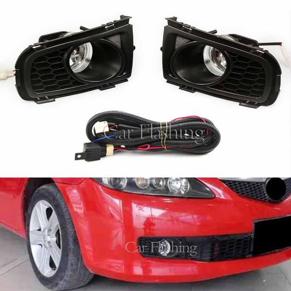 Per MAZDA 6 Berlina GG1 2006 2007 2008 2009 2010 Auto Paraurti Anteriore Della Luce di Nebbia Copertura Della Lampada Della Nebbia Griglia Telaio Del Faro Fendinebbia