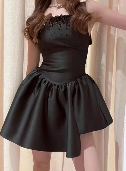 Casual Kleider 2024SS Sommer Sexy Mode Frauen Hohe Qualität Perlen Ärmellose Weste Ballkleid Kleid Für Weibliche RMSX 1,15