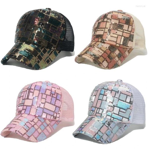 Cappellini da baseball da uomo con paillettes per adulti, regolabili, da baseball, protezione solare, primavera estate, hip-hop, per adolescenti, cappelli da uomo per dropship per sport all'aria aperta