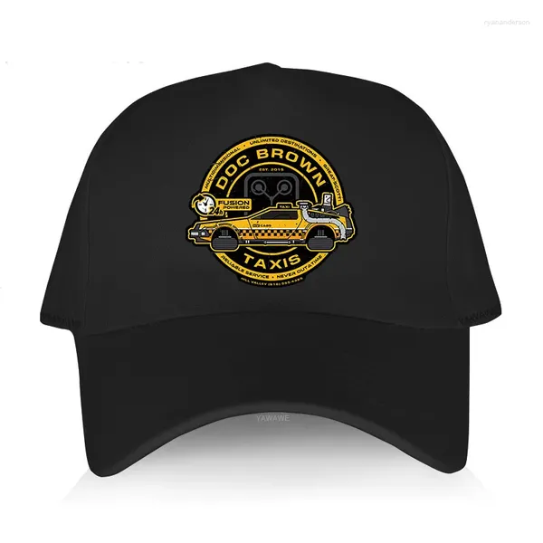 Ball Caps Herren Sommer Baseball Cap Schwarz Baumwolle Adjuatable Hut Casual Style Doc Brown Taxis YAWAWE Truck Unisex Cool Outdoor Boy