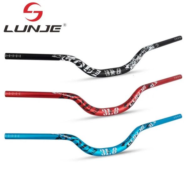 Lunje 318x720780mm gideri MTB bisiklet yükseltici alüminyum yutma gidonu yükselişi 90mm dağ katlanır bisiklet parçaları 240118