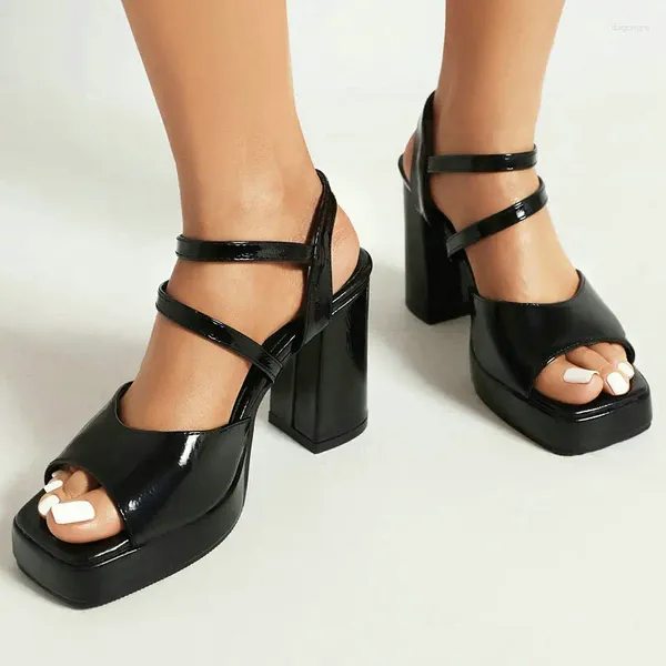 Сандалии 2024 Лето двойной ремешок красивые удобные туфли на высоких каблуках для женщины Mint Green Platform Luxus Block Heels