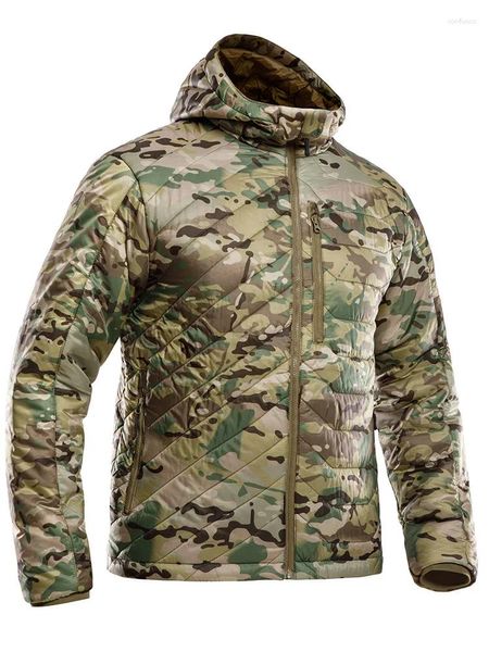 Giacche da caccia Abbigliamento da sci all'aperto autunnale e invernale da uomo Abbigliamento caldo in cotone tattico impermeabile Camouflage Freddo