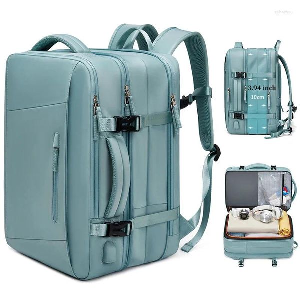 Rucksack für Reisen, für Männer, erweitert, 39 l, Wandern, Business, Laptop, Damen, USB-Aufladung, 17 Zoll, wasserdicht, Schule