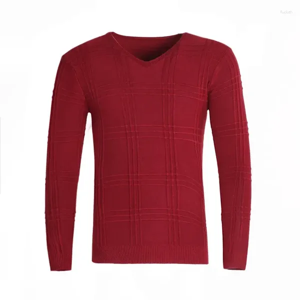 Suéter Masculino 2024 Outono E Inverno Sólido Quente Em Torno Do Pescoço Underlay Sweater Knit