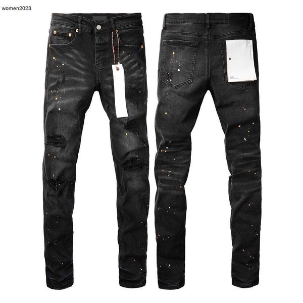 дизайнерские джинсы мужские брюки фиолетовые джинсы Mens Make old Jean Distressed Ripped Biker Slim Fit Мотоциклетные мужские многослойные джинсы 27 января