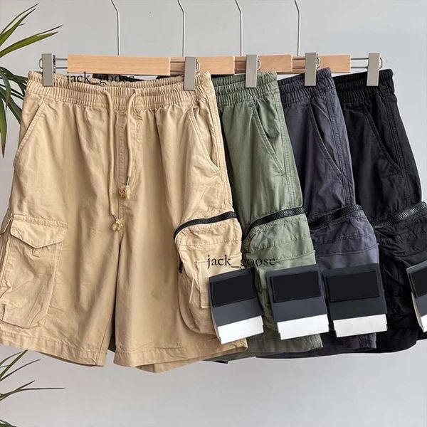 Stones Island Mens Shorts cp pantolon tasarımcıları kargo pantolon rozeti yamaları yaz eşofmanları spor pantolon büyük cep tulumları zippper dw 639
