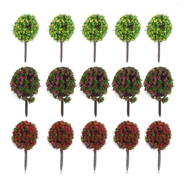 Flores decorativas leve modelo árvores jardim cenário paisagem plástico 1:100 escala trem layout moda durável de alta qualidade