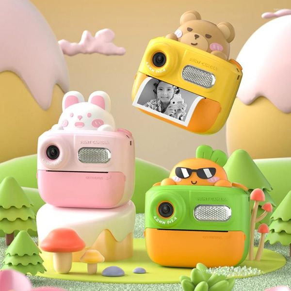 Fotocamere digitali Cartoon Kids Selfie Camera Video HD Giocattoli con schermo IPS 1080P per bambini Regali di compleanno di Natale