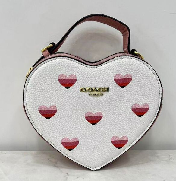 Borsa da donna da uomo nera bianca sacoche a cuore con tracolla Borsa in pelle Borsa di lusso rosa Designer Spalla con manico fragola CrossBody Clutch denim city tote Borse002