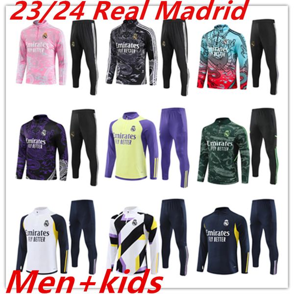 2023 2024 Real Madrid tuta da allenamento VINI JR BELLINGHAM 23 24 kit da calcio per uomo e bambino tuta da calcio chandal futbol survêtement