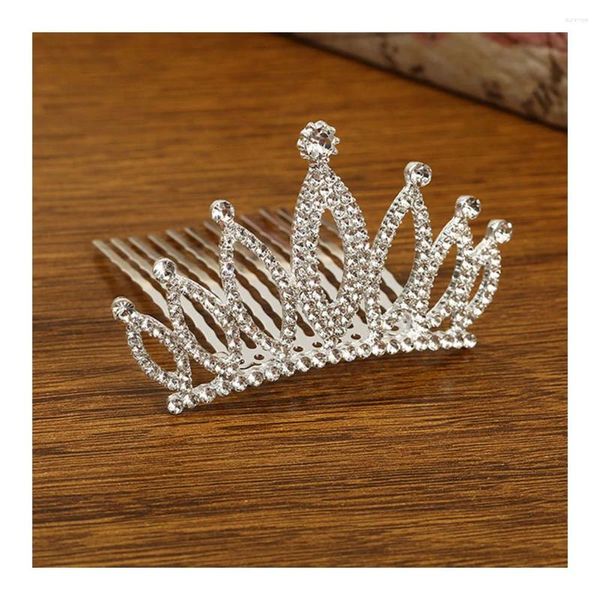 Acessórios de cabelo Crianças Cristal Tiara Coroas Linda Headdress Clipe para Meninas Casamento Aniversário Cosplay