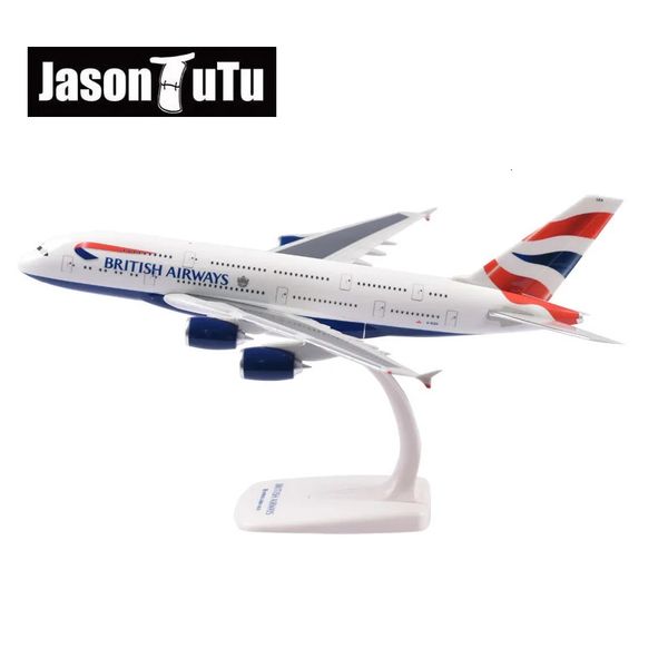 JASON TUTU British Airways Airbus A380 Aereo Modello di Aereo ABS di Plastica Pressofuso Assemblare Modello di Aereo di Goccia 240118