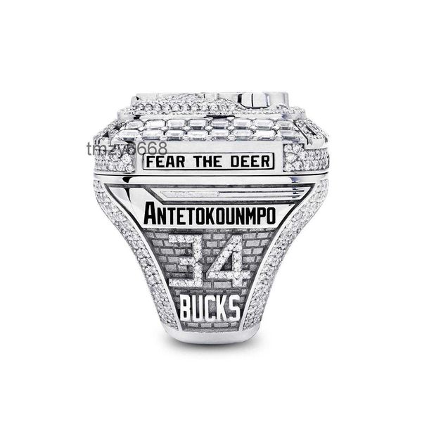 Cluster-Ringe Großhandel 2021 Championship Ring Bucks Modegeschenke von Fans und Freunden Ledertaschenteile Zubehör Drop-Lieferung Dhvkt X994