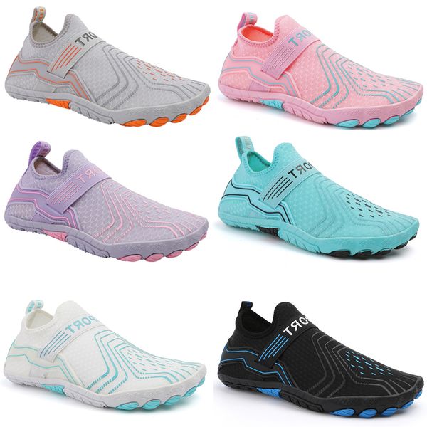 Sandali Scarpe da acqua Estate Nuoto rosso arancione verde blu rosa nero viola Outdoor Uomo Donna Pantofole Quick Dry Aqua Flats Calzino da yoga