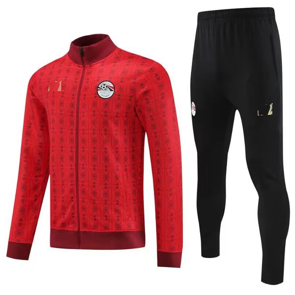 24/25 Egito Fatos de treino masculino emblema bordado lazer esportes terno roupas camisa de treinamento esportivo ao ar livre