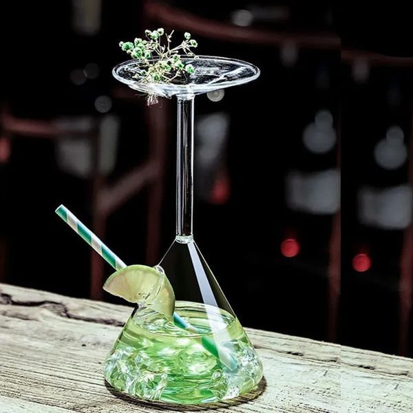 Креативная стеклянная чашка для коктейля, перевернутая бокалы для мартини, вино, сок, ресторанная кухня, сашими, контейнер для сухого льда, досуг Ba 240127