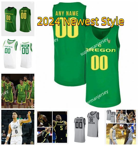 Oregon Ducks Customzied Jersey di basket Jackson Shelstad Kario Oquendo Nfaly Dante Brennan Rigsby Jermaine Couisnard Keeshawn Barthelemy Mookie Cook