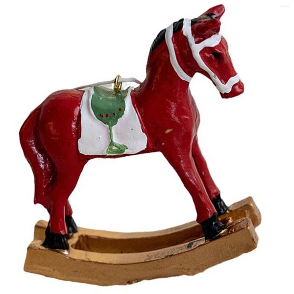 Decorações de Natal Cavalo Mini Decoração Pingente Resina Ornamento de Balanço para Favores de Festa de Cavalos