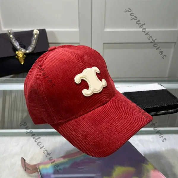 Celins s Fitted Hats Ball Caps Cord Big Letters Embriodery Baseball Cap für Damen Designer Hüte Fashion Street Hat Beanies 3 Farben ABJV