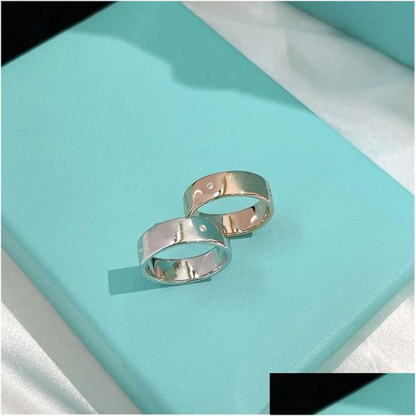 Bandringe Modedesigner-Ring Herren- und Damen-Klassiker-Stil Senior-Paar breite Geschenke für geselliges Beisammensein Appli Good Nice Dr Dhcbm