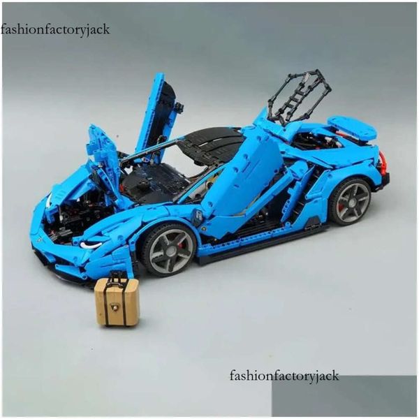 Lüks süper otomobil arabaları Bloklar MOC Blok C61041 Hightech Serisi Mavi Süper Otomobil Yarış Araba 3842pcs Bina Tuğla Eğitim Oyuncakları Çocuk MOC39933 DROP DHY8H