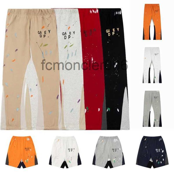 Herren Damen Mode und Komfort Galerien Hosen Depts Jogginghose Gesprenkelter Briefdruck Mans Paar Lose Vielseitige Gerade Freizeithose S-XL 4YUJ