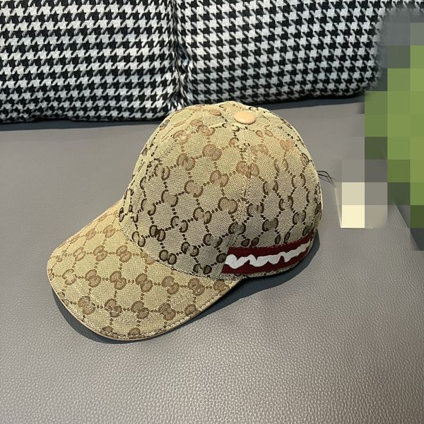 24 Herren-Designer-Baseballmütze, Damenmode, Luxus-Snapback, Golf-Sonnenkappe, klassische Buchstaben-Stickerei, Sommer, braunes Segeltuch, hochwertige Truck-Mütze