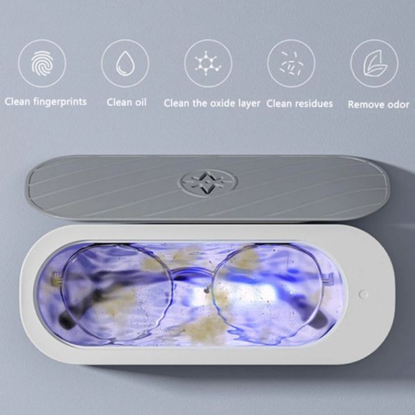 Limpadores de limpeza ultrassônica hine 45000hz vibração de alta frequência limpador de lavagem óculos relógio anel jóias dentaduras limpador