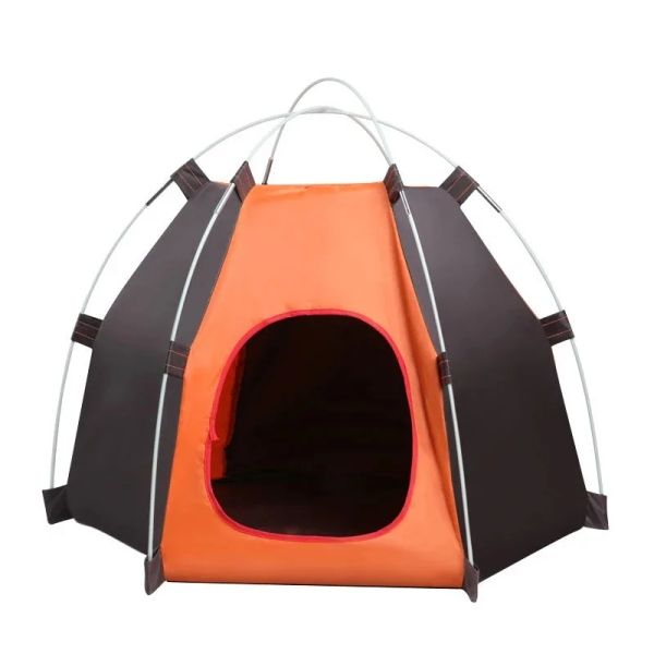 Taşıyıcı dış mekan katlanır çadır yatağı kedi kampı küçük ve orta su geçirmez köpek evi taşınabilir köpek kedi yatak malzemeleri için pop -up çanta
