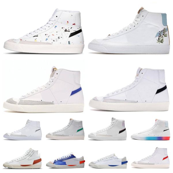 Blazers Mid 77 Vintage Sapatos Casuais Blazer Jumbo Baixo Primeiro Uso Azul Verde Branco Alpha Laranja Sail Gum Arctic Punch Pack Mens Womens Trainers Runner Athletic Sneakers