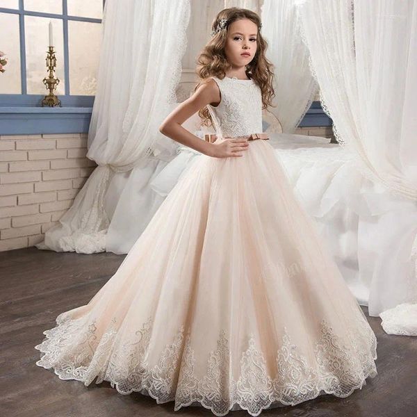 Vestidos de niña DongCMY, vestido de fiesta de boda para niños, vestido de encaje para niñas, flor, Peng, princesa Formal