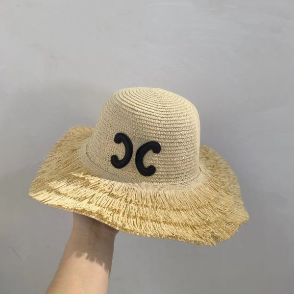 UNISSEX Women Women Bucket Designer Cap Hats Homem Caps Straw Solshade Sport casual unissex ajustado letra mens de praia Cyg242812-6 ajustável D