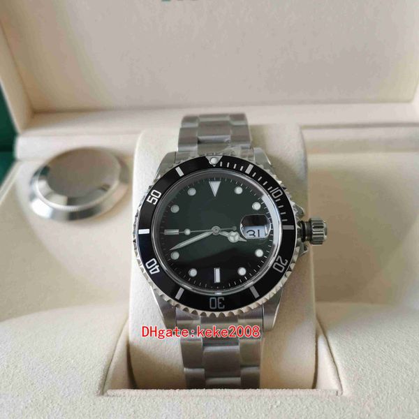 Arf super qualidade relógio masculino vintage 40mm 16610 16610ln 50º aniversário mostrador preto relógios de safira cal.3135 movimento mecânico automáticoRelógios de pulso masculinos.