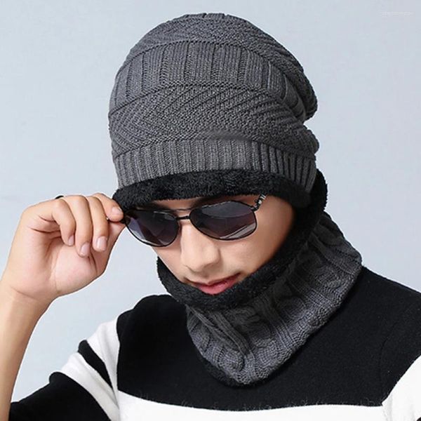 Radfahren Caps Balaclava Winter Hut Schal Mit Kapuze Gestrickte Hals Wärmer Plüsch Flauschige Beanies Hüte Ohrenschützer Wolle Für Outdoor-Sportarten