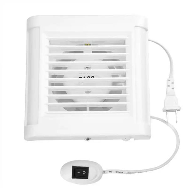 Fãs 15W 15x15x8cm Ventilador de exaustão montado na parede Baixo ruído Casa Banheiro Cozinha Garagem Ventilação Ventilação CN Plug 220V