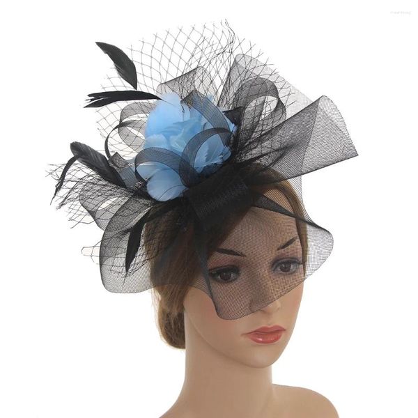 Impermeabili Kentucky Derby Fiore Fascinator Cappello Donna Piuma Fascia Party Pography Accessorio per capelli