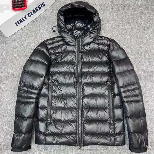 Canda Goose Giacca da uomo Piumino Parka Mackage Piumino da uomo Nero Crofton Cappotto leggero di design Giacca d'oca con cappuccio in nylon riciclato ripstop 631