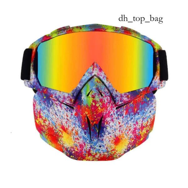 Skibrille Ski Snowboard Maske Winter Schneemobil Skibrille Winddicht Skifahren Glas Motocross Sonnenbrille mit Mundfilter Skibrille 8364