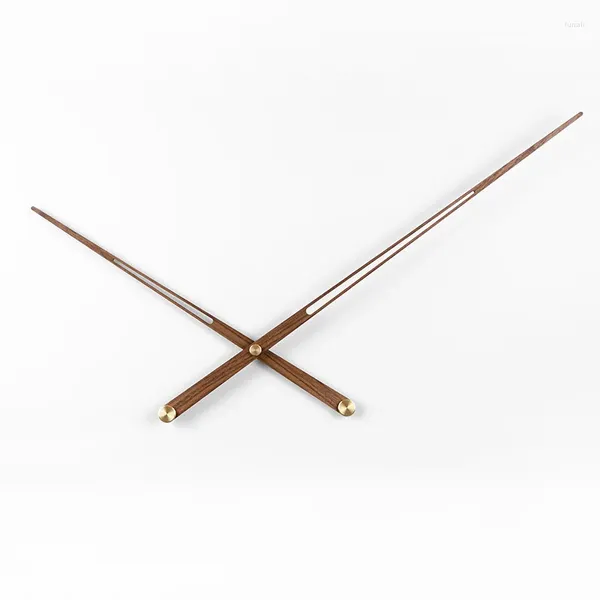 Accessori per orologi 10 set Lancette per orologio da parete in stile spagnolo Puntatore in legno massello di noce nera Coppia grande Lunga creativa fai-da-te