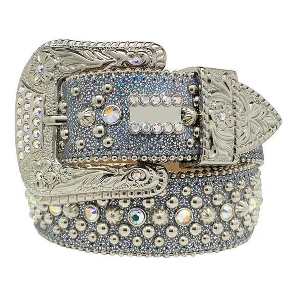 Cinture alla moda da donna Designer Cintura da uomo Bb Simon con strass con strass scintillanti come regalo1820