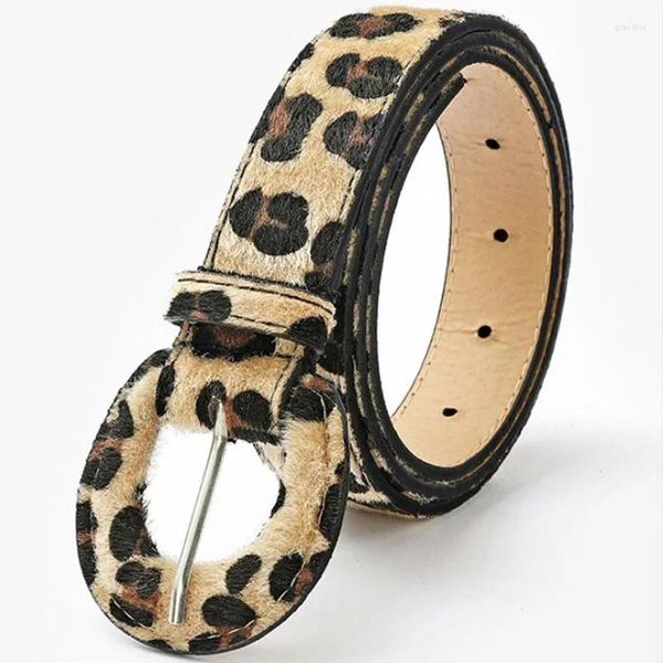 Cintos Kemeiqi Moda Senhoras Cinto Especial Artesanato Arte Impressão Animal Padrão De Pele De Cobra Leopardo Casual Marrom Patchwork Jeans