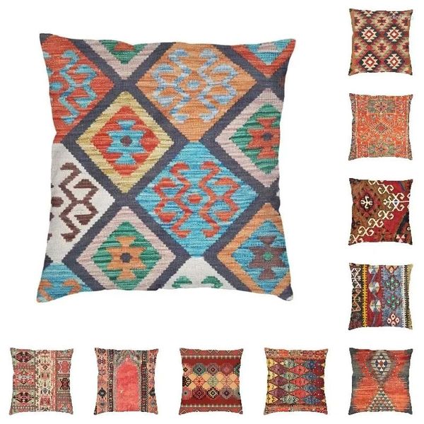 Yastık Türk Kilim Lüks Kapak Dekoracion Salon Vintage Farsça Kabile bohem etnik sanat koltukları